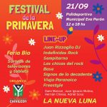 El Festival de la Primavera se llevará a cabo este sábado 21 de septiembre en el Polideportivo Municipal “Eva Perón”, desde las 12 horas, con el gran cierre a cargo de La Nueva Luna.