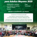 Chivilcoy. Se encuentra abierta la inscripción al Taller recreativo municipal para adultos mayores 2025